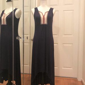 Cable & Gauge Navy Blue High Low Beach Dress